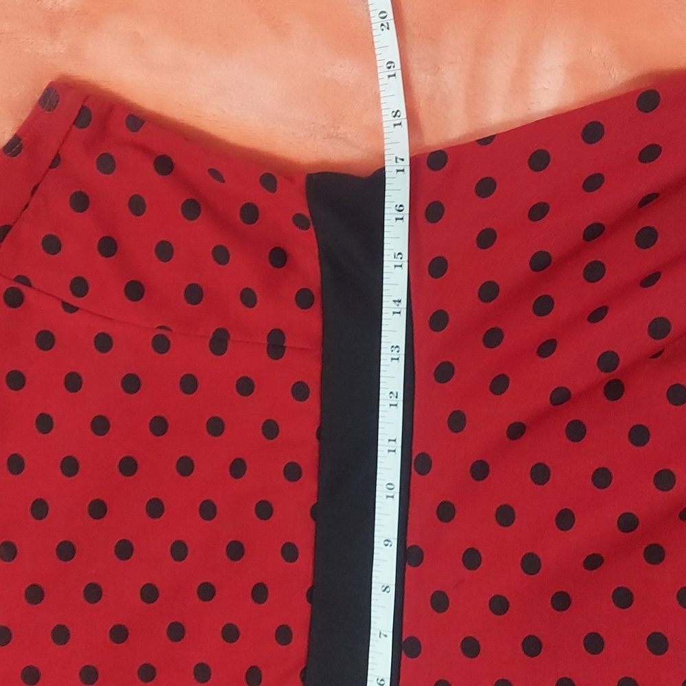 Red Polka Dot Midi Dress - Picture 9 of 10